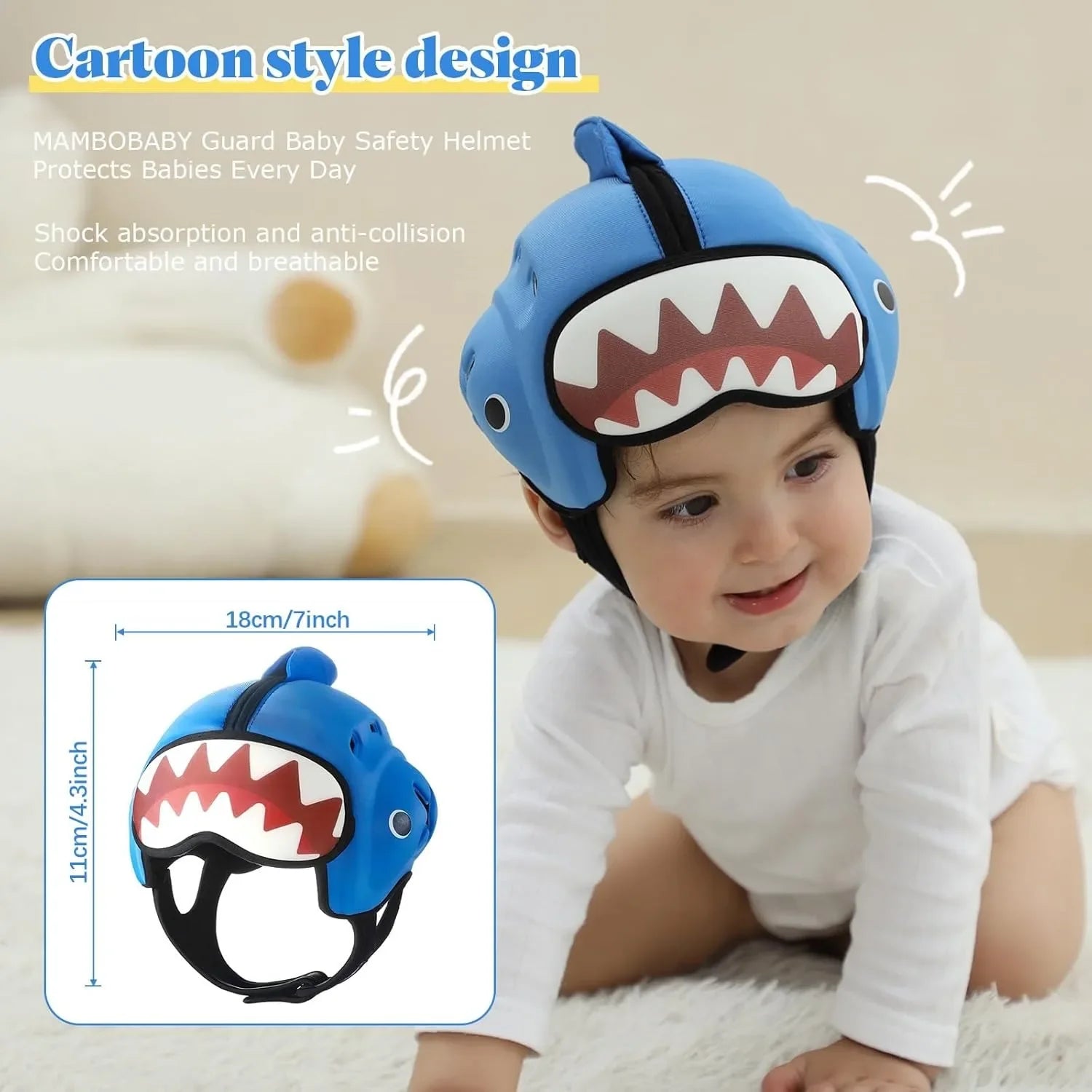 Protective baby helmet